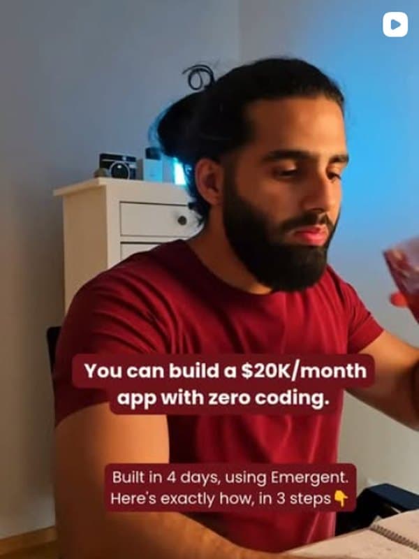 Reel: You can build a $20K/month app with zero coding